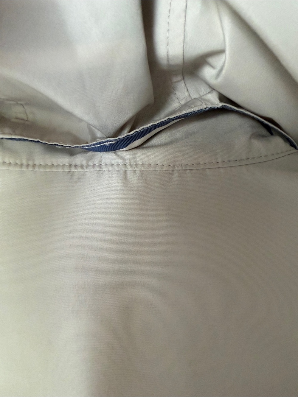 Lands' End Women's Light Beige Trench Coat with Nautical Stripe Lining - Picture 10 of 10